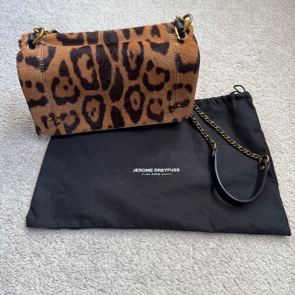 Jérôme Dreyfuss Bobi bag in pony calfskin leopard print